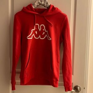 🔅NWT Men's Kappa Red Logo Fleece Zavroc Hoodie Size Small Slim Fit